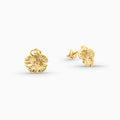 10K Gold Hibiscus Flower Stud Earrings - Earrings - Laurita Jewelry