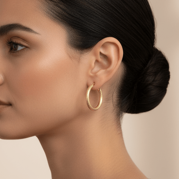 Classic Gold Hoop Earrings Set 10k - Earrings - Laurita Jewelry