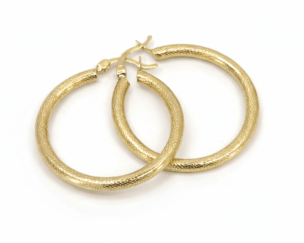 Classic Gold Hoop Earrings Set 10k - Earrings - Laurita Jewelry