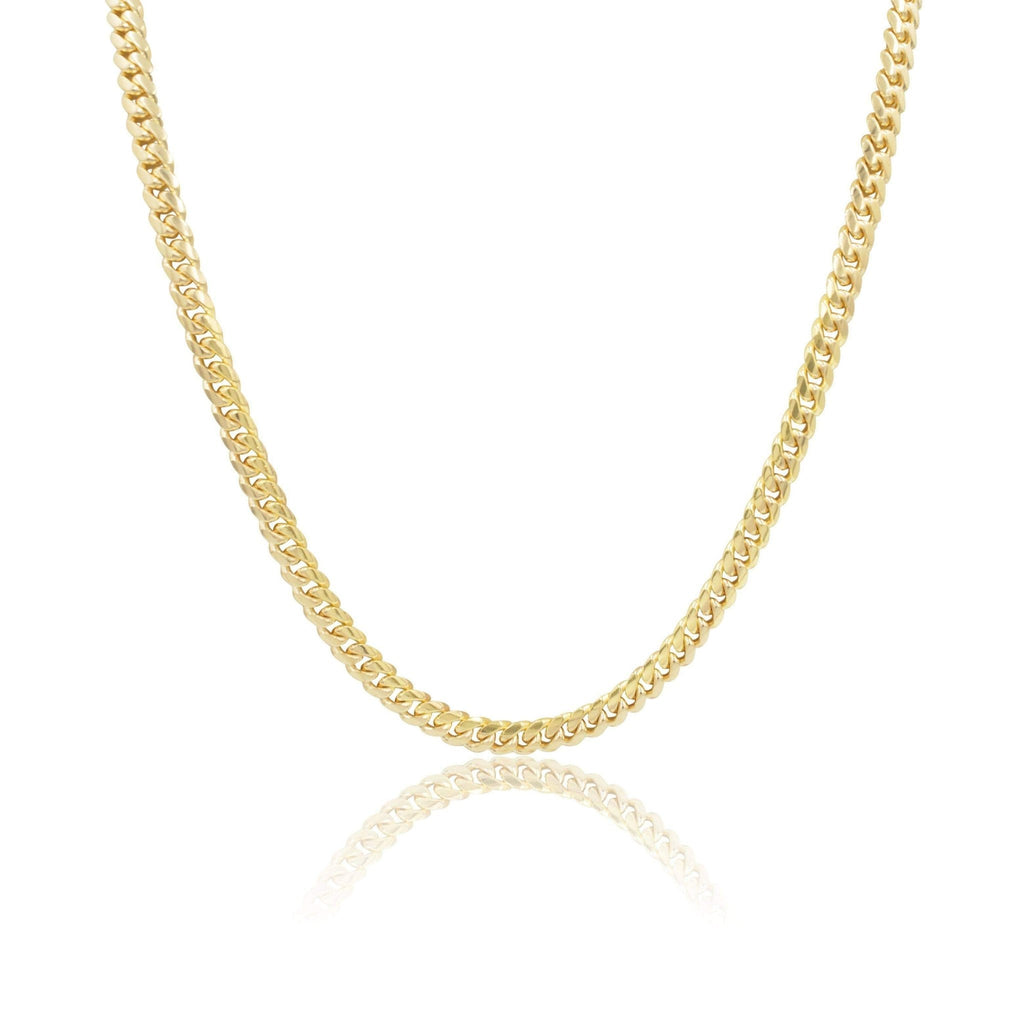6mm Solid Machine - Made Cuban Link Chain – Gold - Machine - made Cuban Link Necklace - Laurita Jewelry