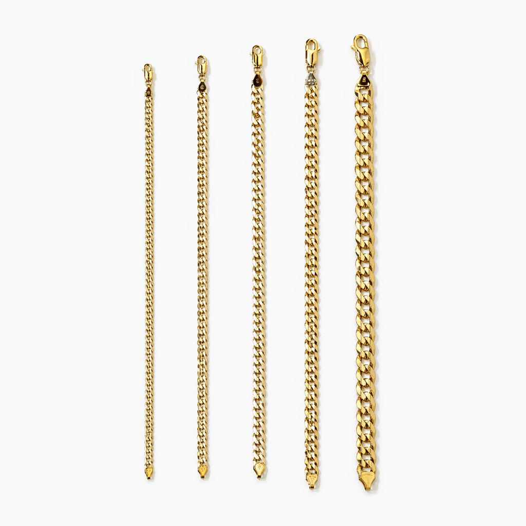 10K Yellow Gold Flat Curb Link Bracelet - Men's Bracelet - Laurita Jewelry