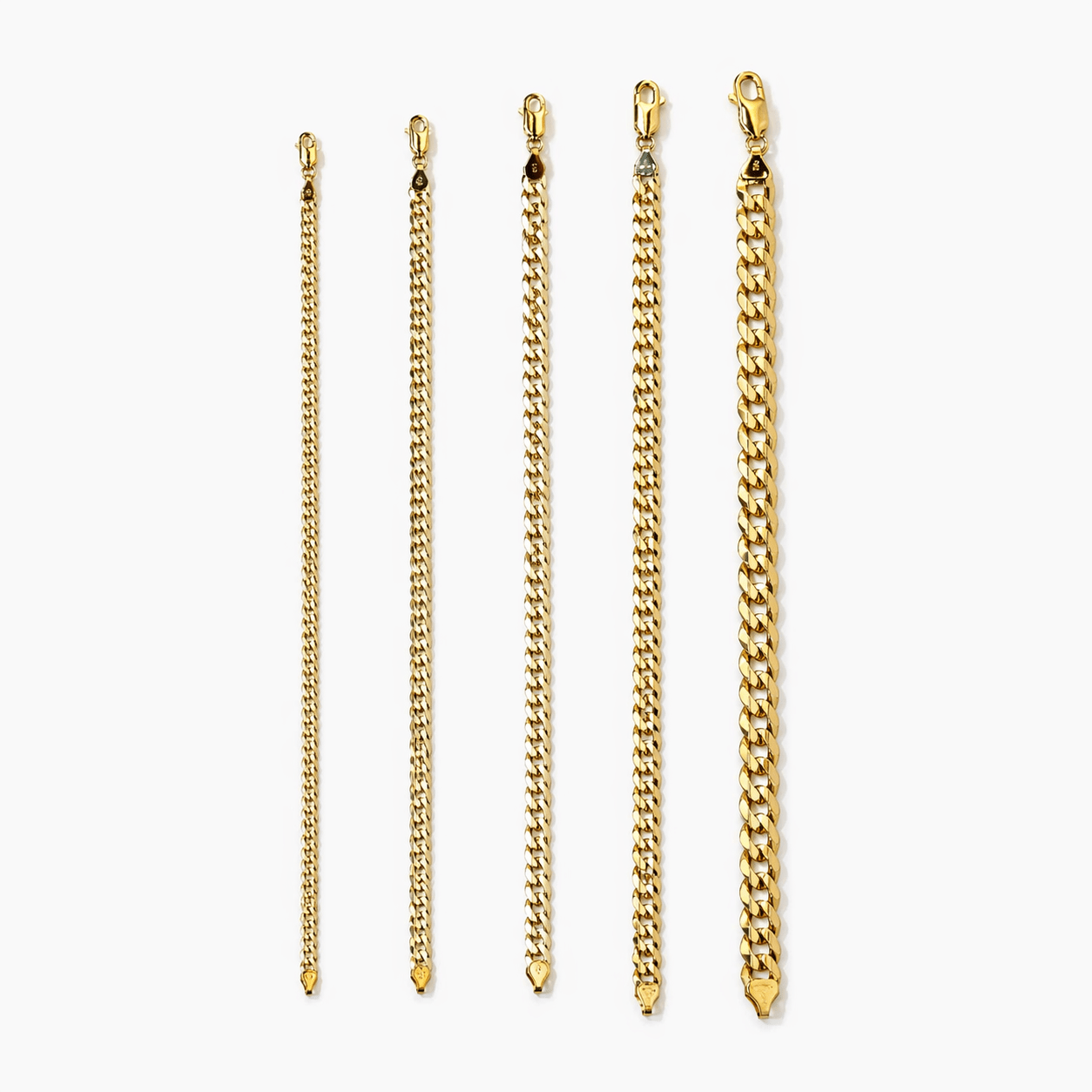 10K Yellow Gold Flat Curb Link Bracelet - Men's Bracelet - Laurita Jewelry