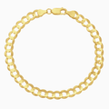 10K Yellow Gold Flat Curb Link Bracelet - Men's Bracelet - Laurita Jewelry