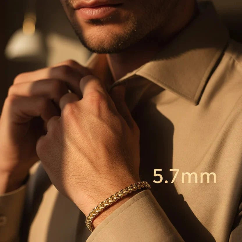 10K Yellow Gold Franco Bracelet - Men's Bracelet - Laurita Jewelry