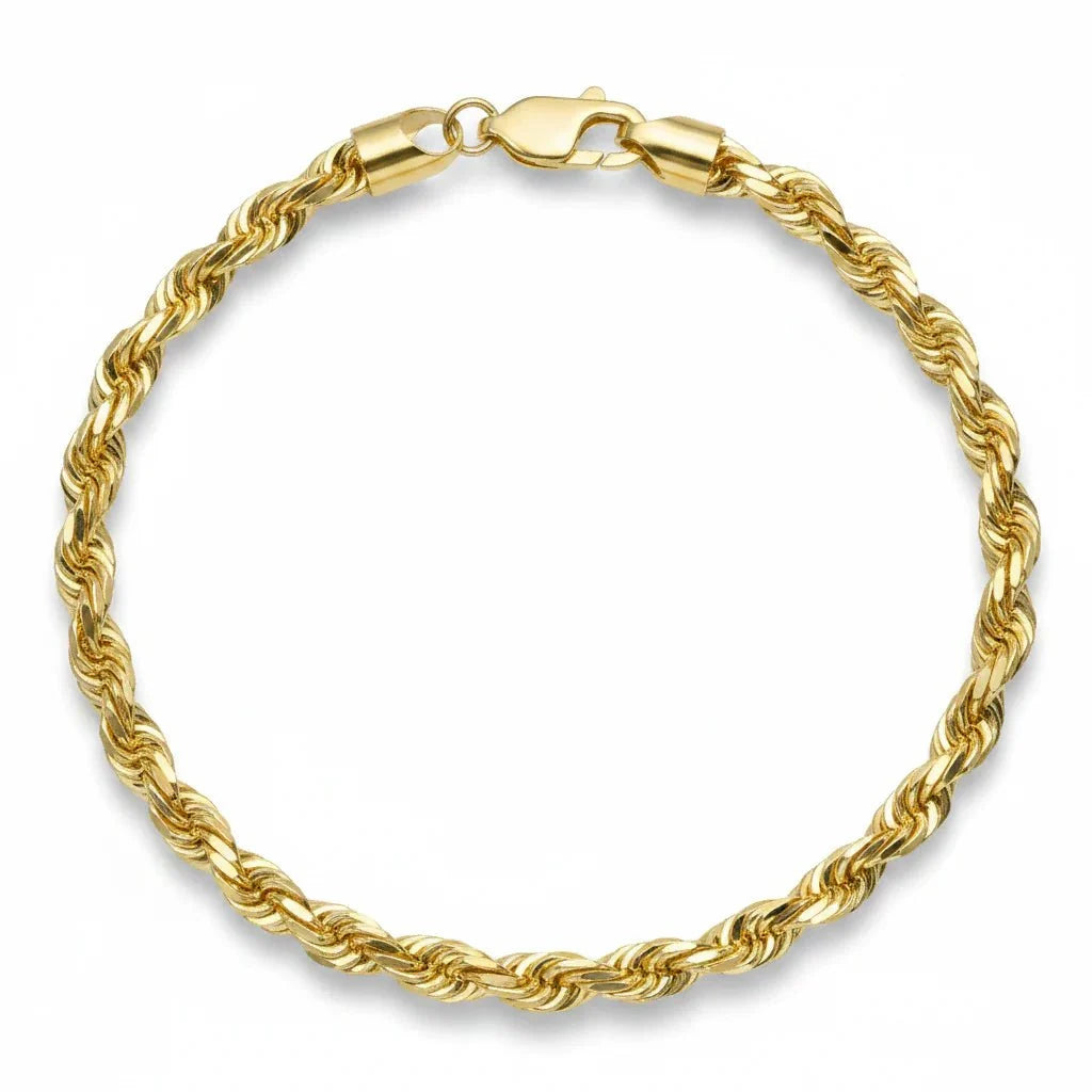 10K Yellow Gold Rope Bracelet - Men's Bracelet - Laurita Jewelry