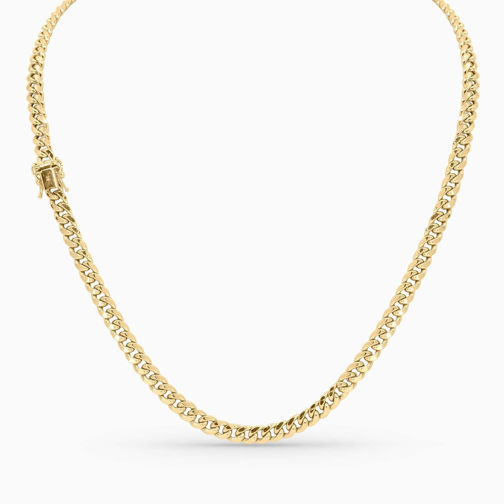 10K Hallow Gold Cuban Link Chain - Necklace - Laurita Jewelry