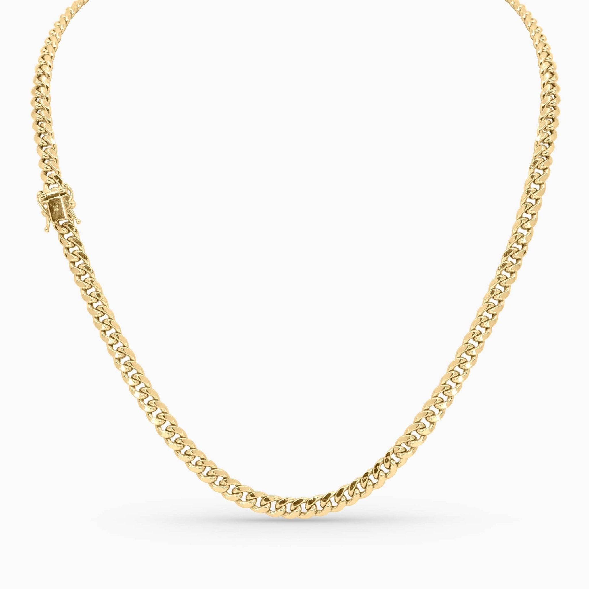 10K Hallow Gold Cuban Link Chain - Necklace - Laurita Jewelry