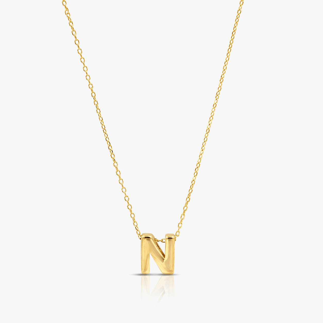 14K Yellow Gold Initial Pendant Necklace - Necklace - Laurita Jewelry