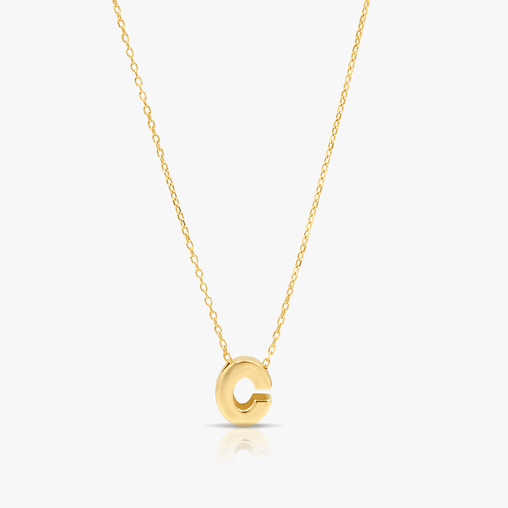 14K Yellow Gold Initial Pendant Necklace - Necklace - Laurita Jewelry