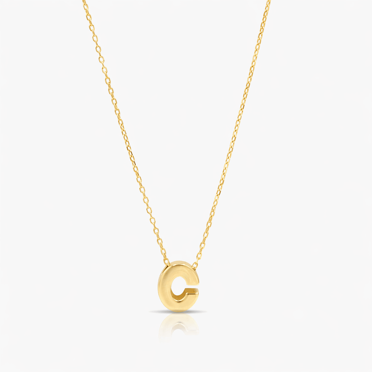14K Yellow Gold Initial Pendant Necklace - Necklace - Laurita Jewelry