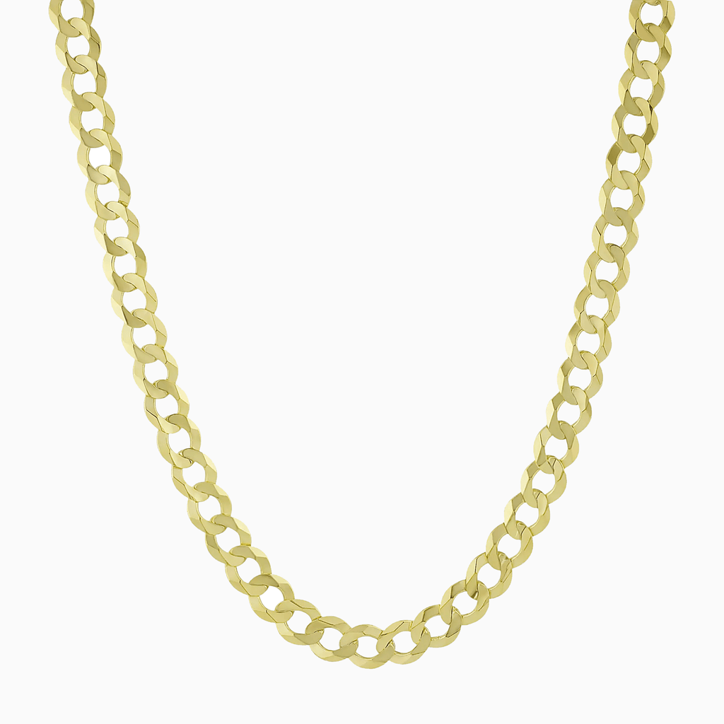 Curb Link Solid Chain in 10K Gold - Necklace - Laurita Jewelry
