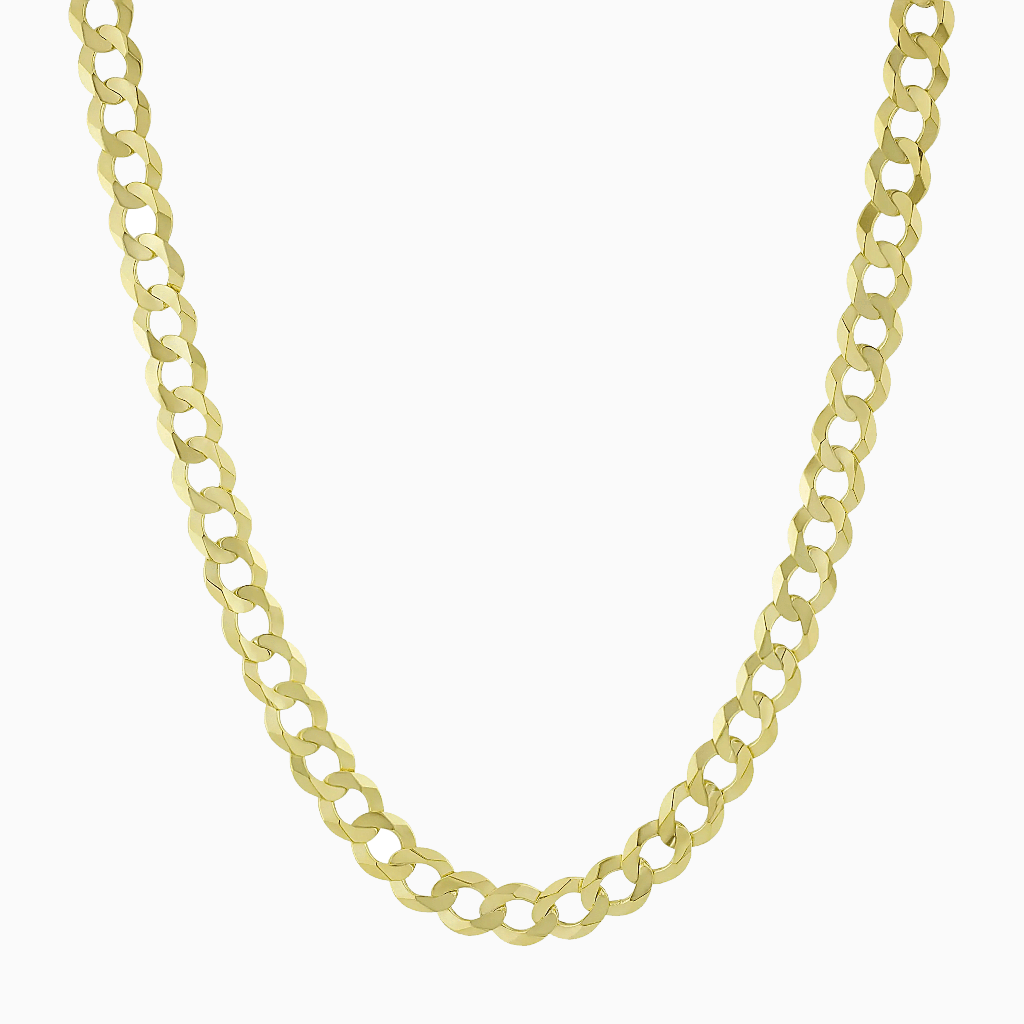 Curb Link Solid Chain in 10K Gold - Necklace - Laurita Jewelry