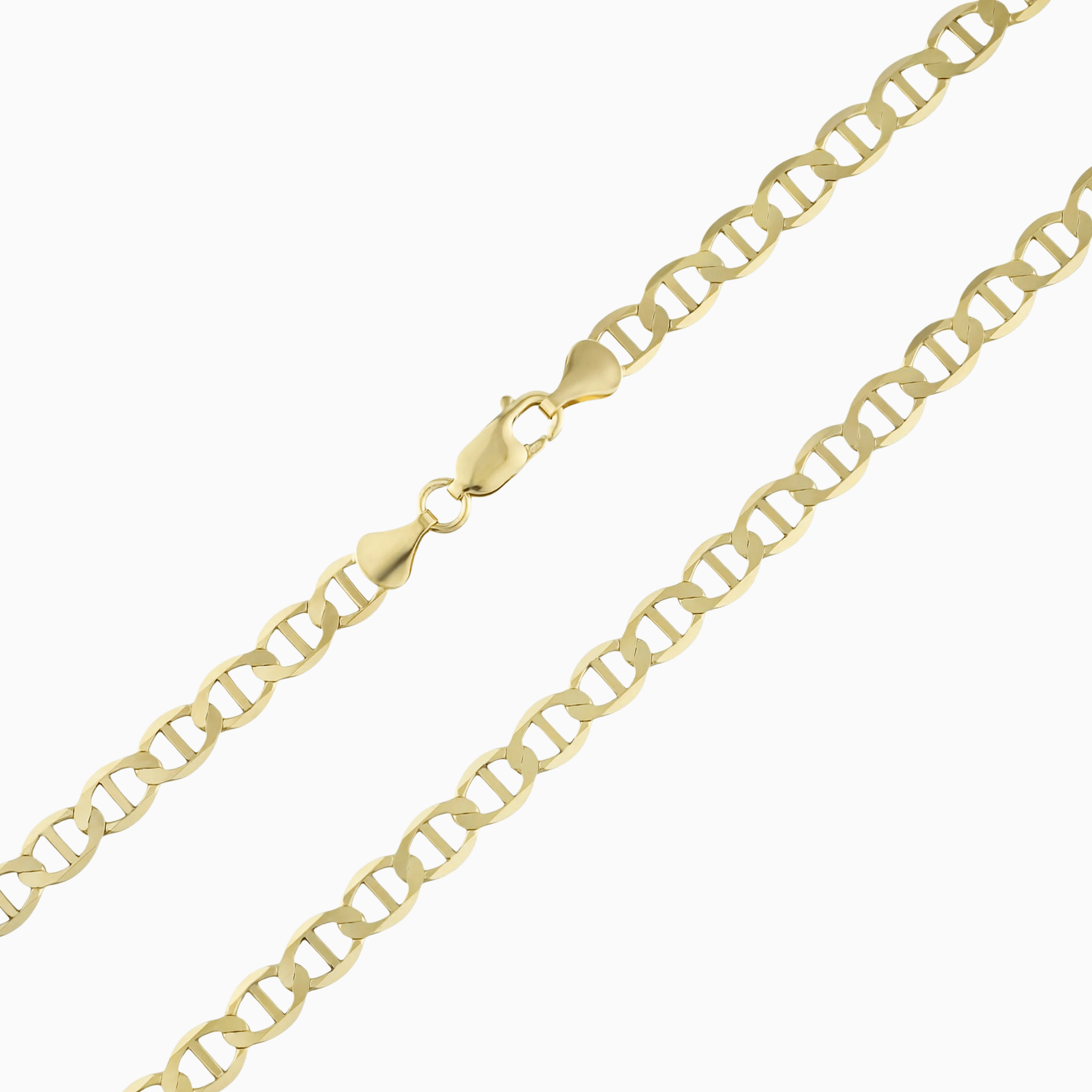 Flat Mariner Link Chain Necklace 10K - Necklace - Laurita Jewelry