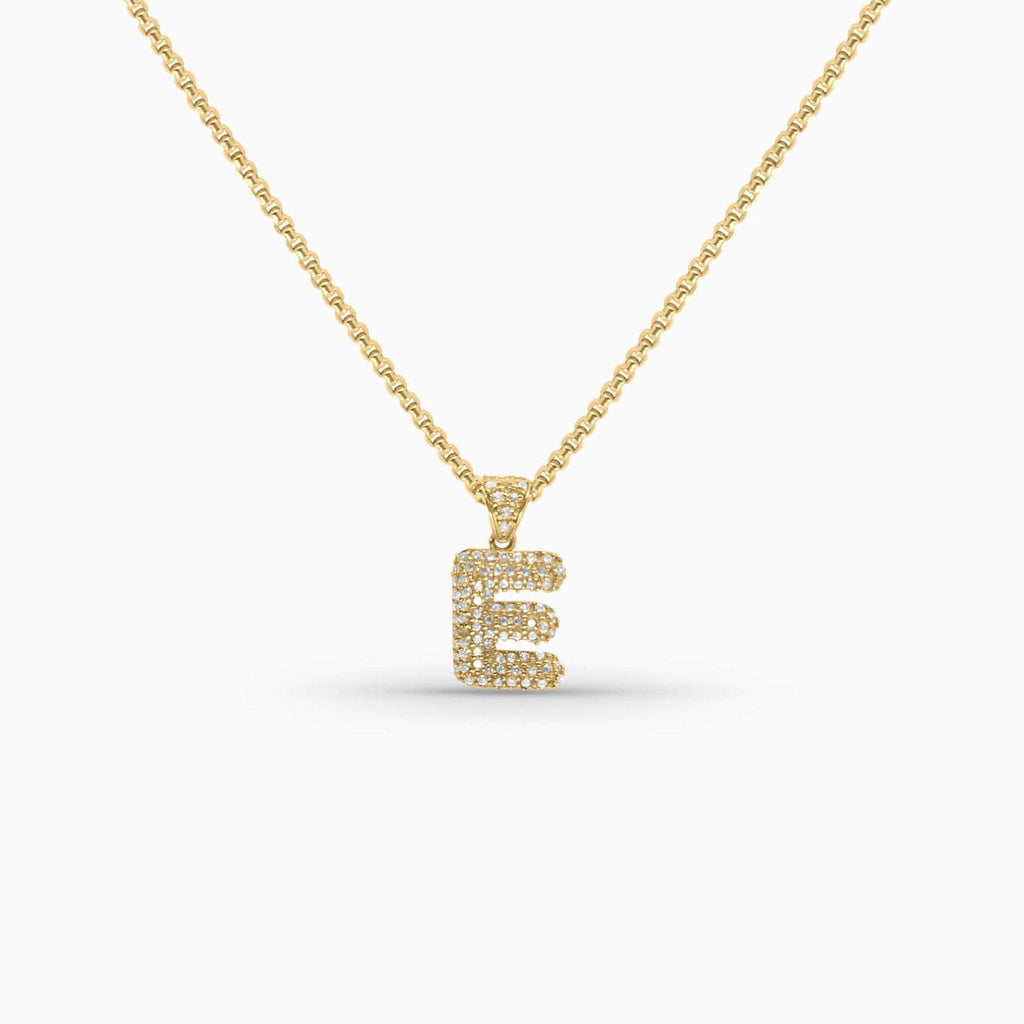 Gold Letter Pendants – Iced Initial Charms (A - Z) in 10k - Pendants - Laurita Jewelry