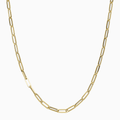 10K Hallow Gold Paper Clip Chain - Women's Necklace - Laurita Jewelry